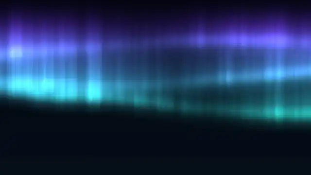 Aurora Borealis — slow ribbons of green and violet aurora as a live Mac wallpaper
