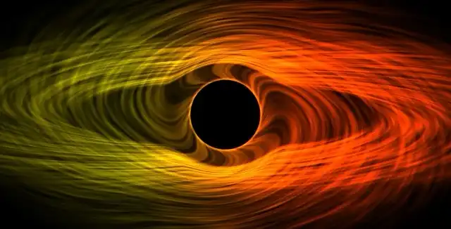 Singularity — a black hole wallpaper with real-time gravitational lensing, rendered live on Mac